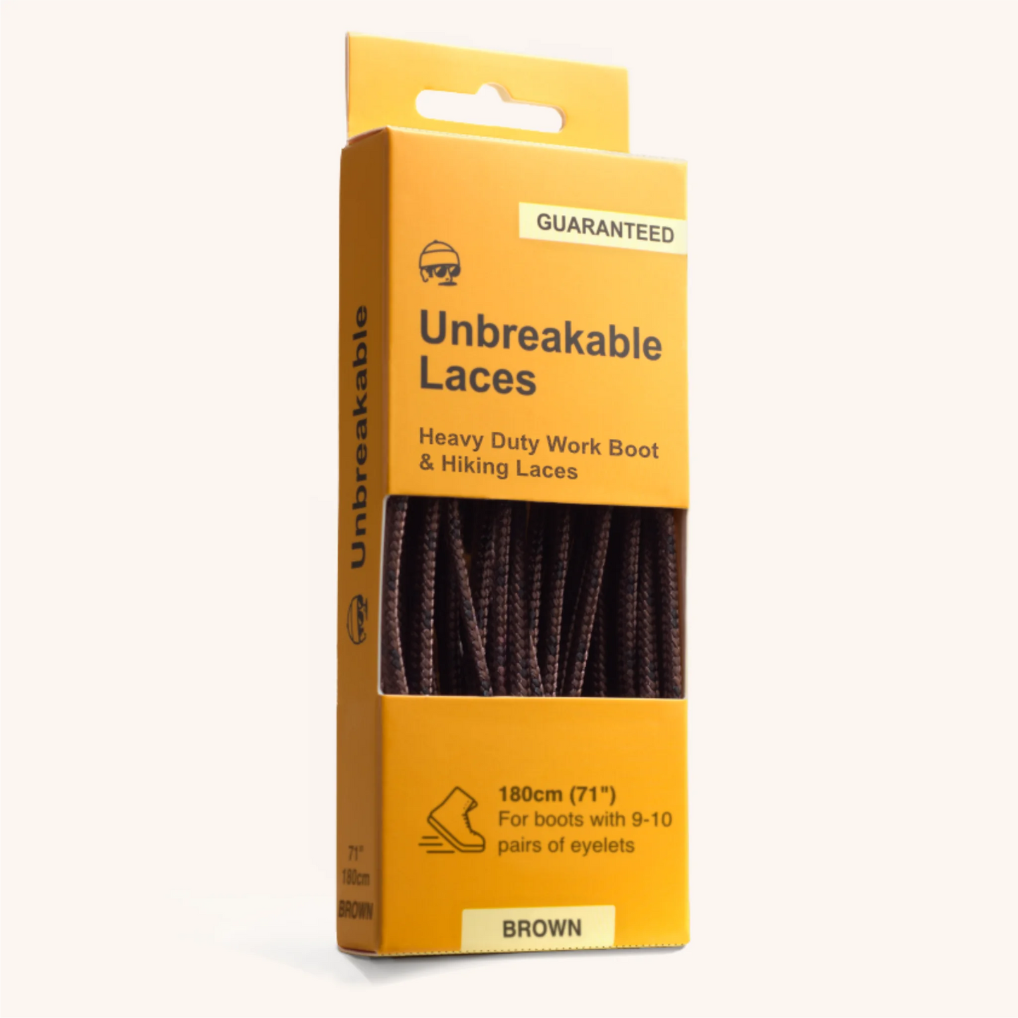 Adventure Andy Heavy Duty Boot Laces Brown 180cm 71in