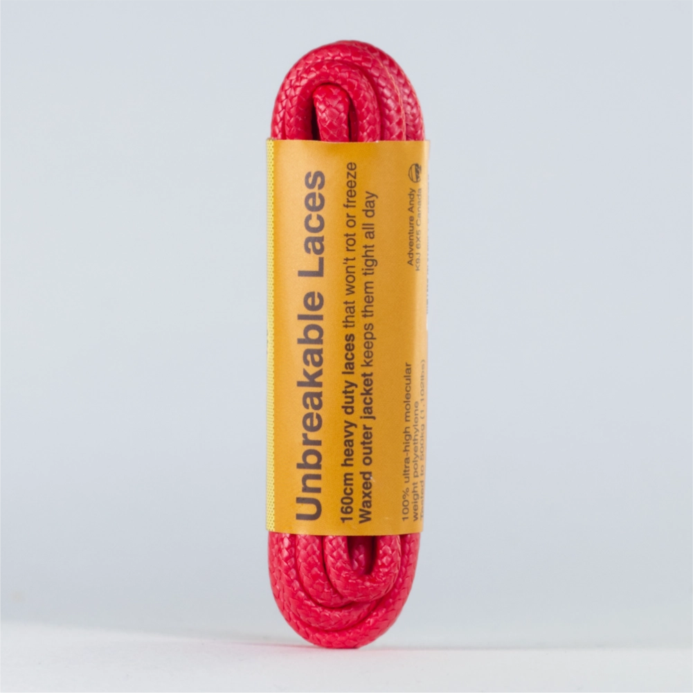 Adventure Andy 160cm Red Unbreakable Laces