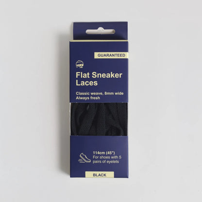 Adventure Flat Sneaker Laces Black 45-inch