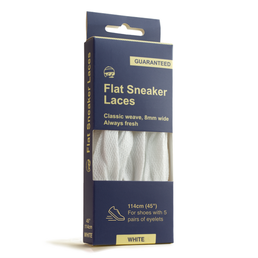 Adventure Andy Flat Sneaker Laces White 114cm 45in