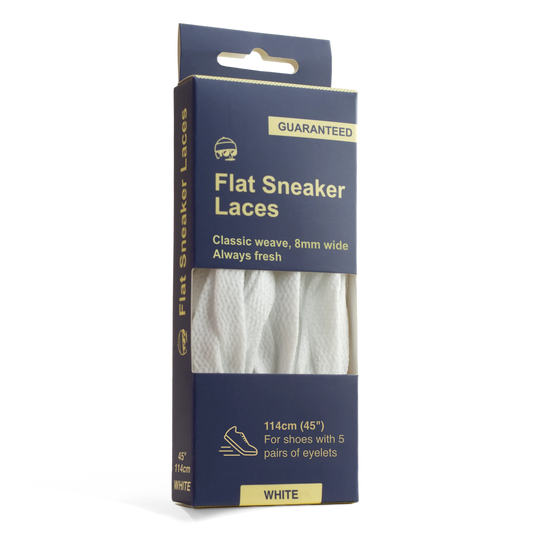 Adventure Andy Flat Sneaker Laces White 114cm 45in