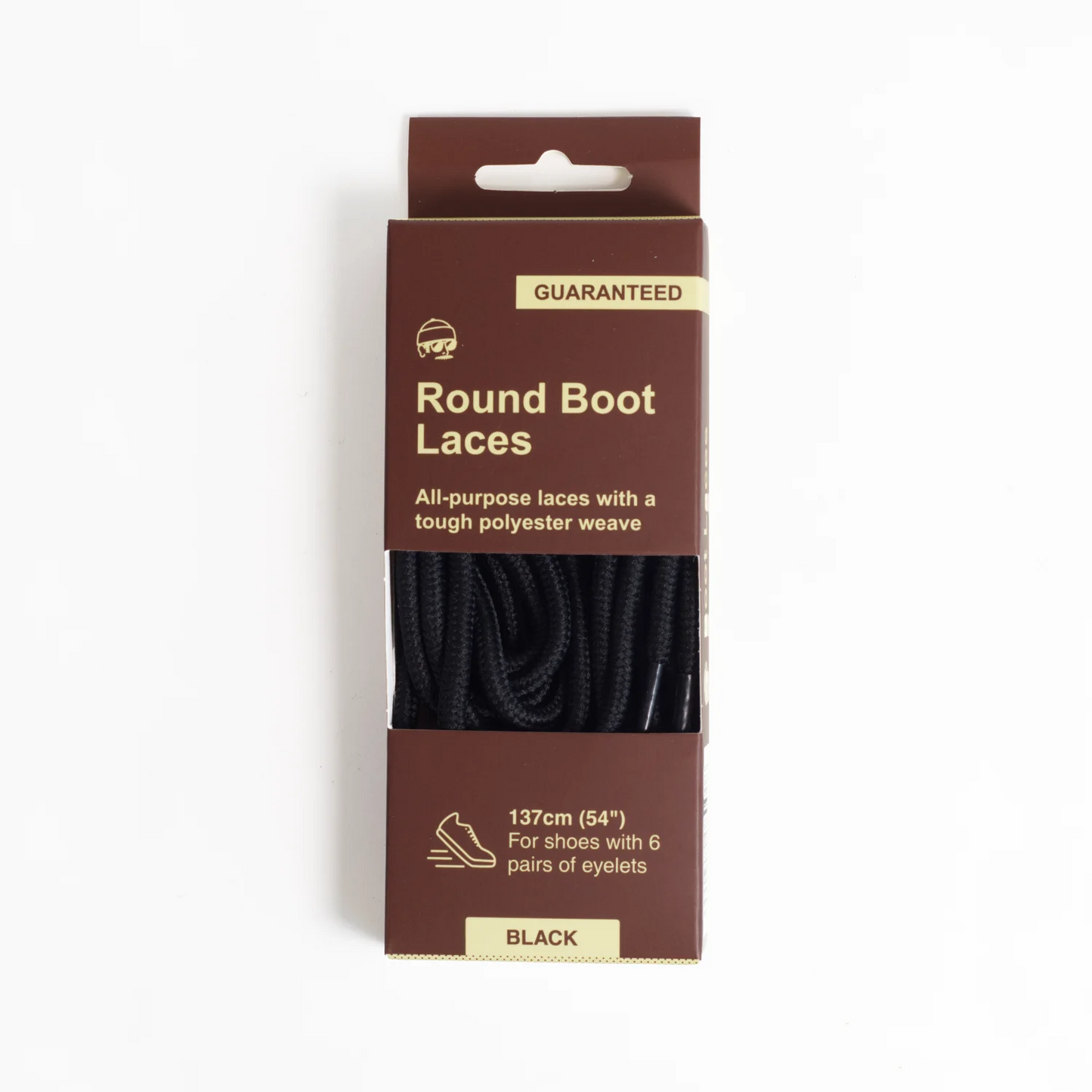 Adventure Andy Round Boot Laces Black 137cm