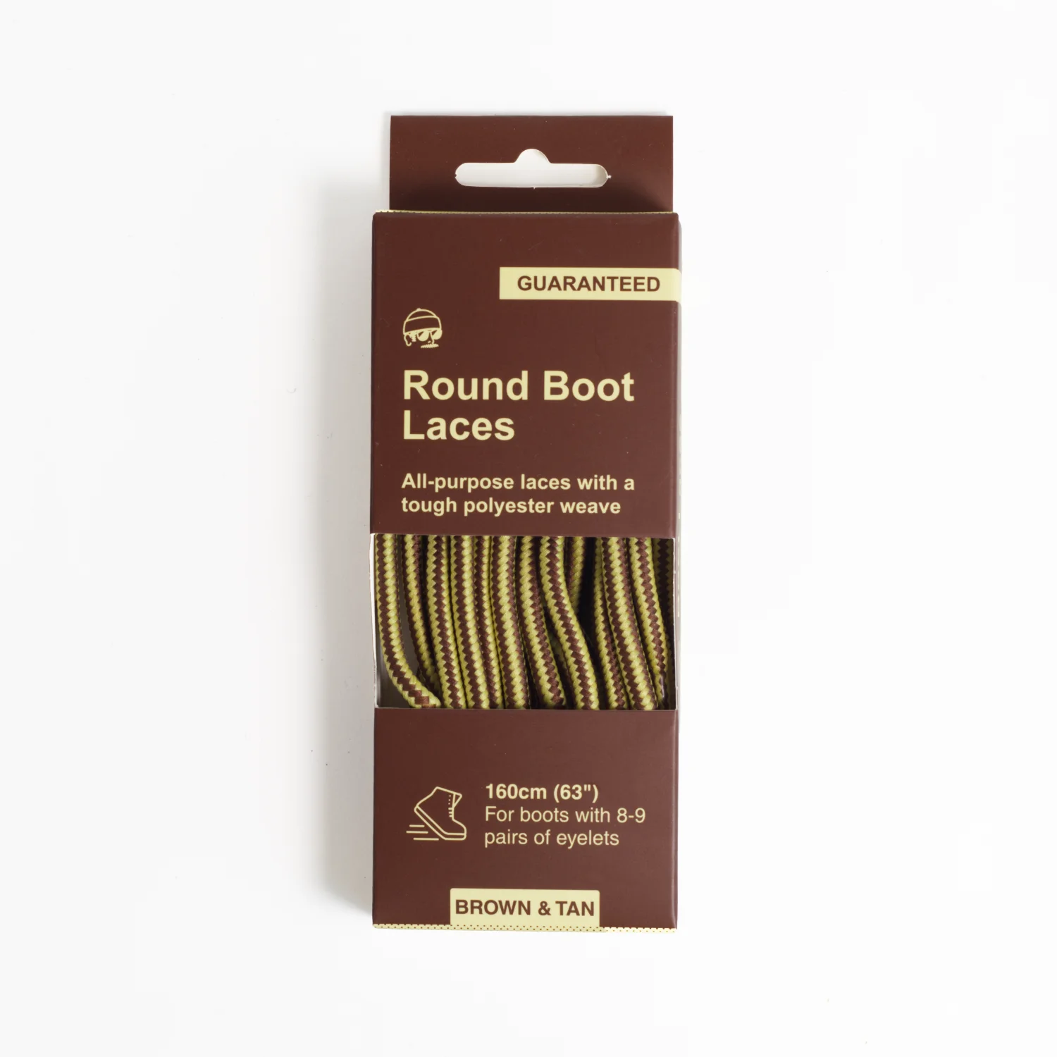 Adventure Andy Round Boot Laces Brown and Tan 160cm