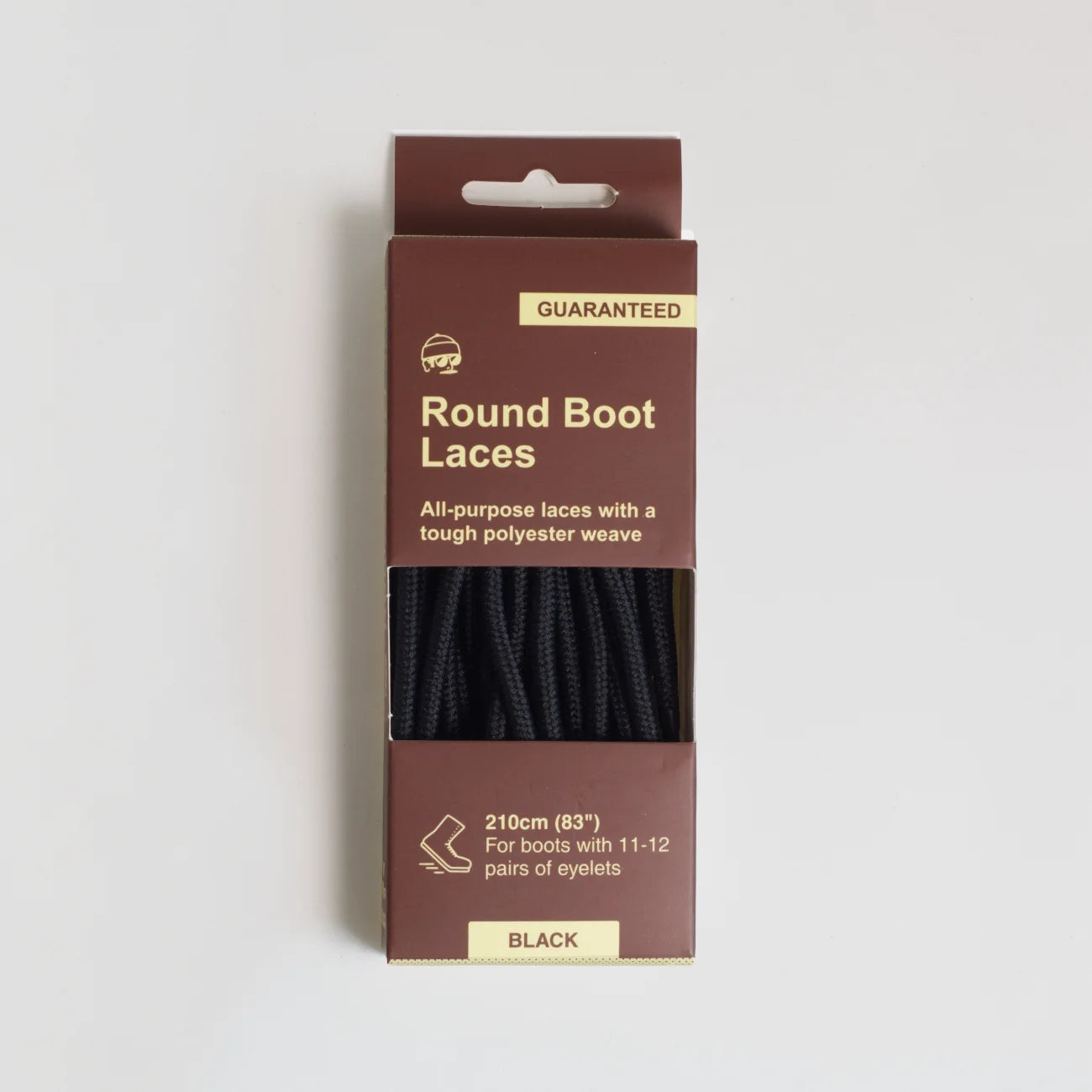 Adventure Round Boot Laces Black  83-inch