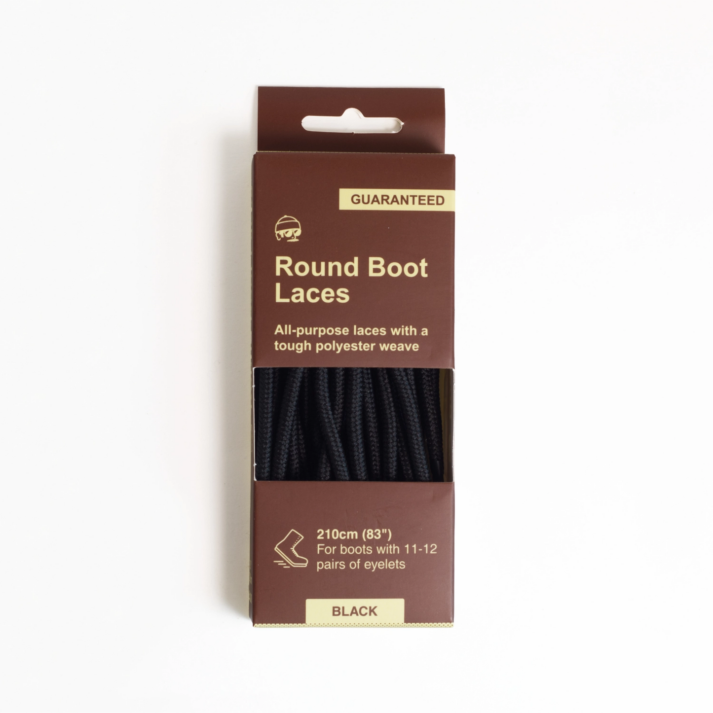 Adventure Andy Round Boot Laces Black 210cm