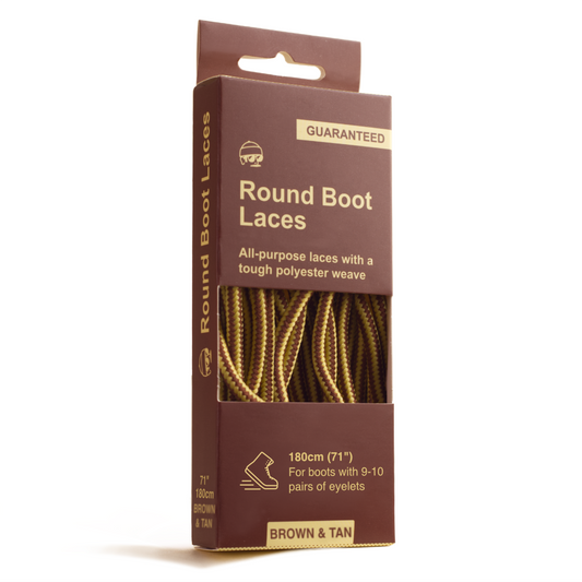 Adventure Andy Round Boot Laces Brown & Tan 160cm 71in