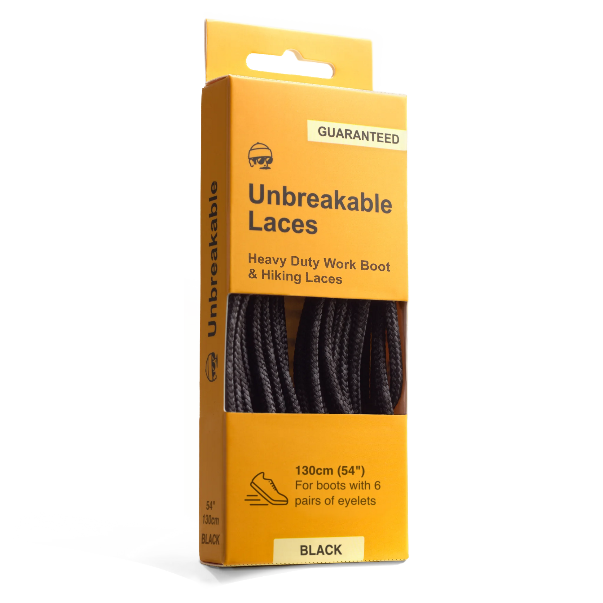 Adventure Andy Heavy Duty Boot Laces Black 130cm 54in