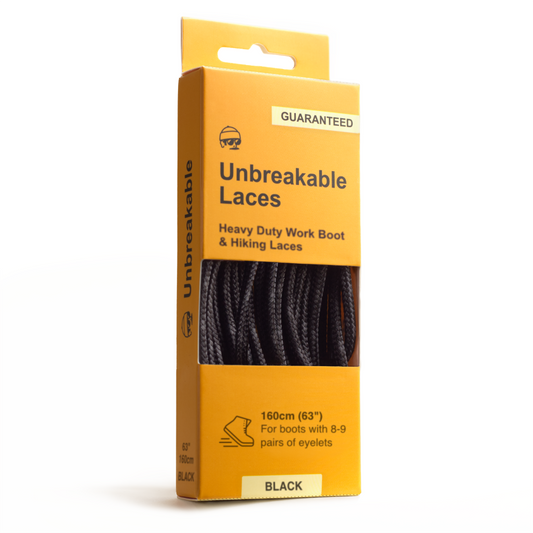 Adventure Andy Heavy Duty Boot Laces Black 160cm 63in