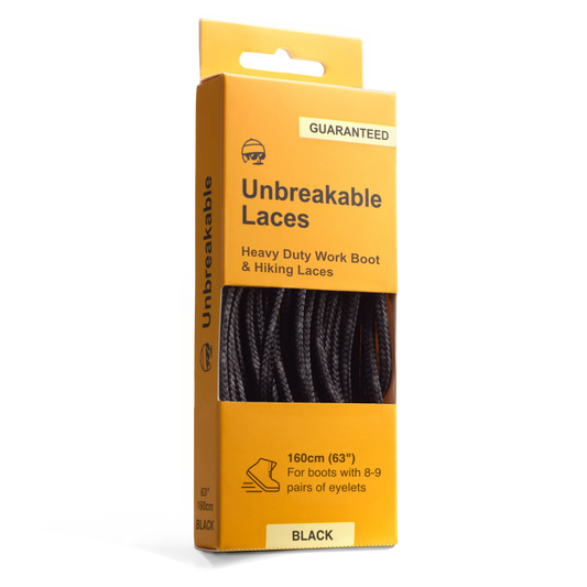 Adventure Andy Heavy Duty Boot Laces Black 160cm 63in