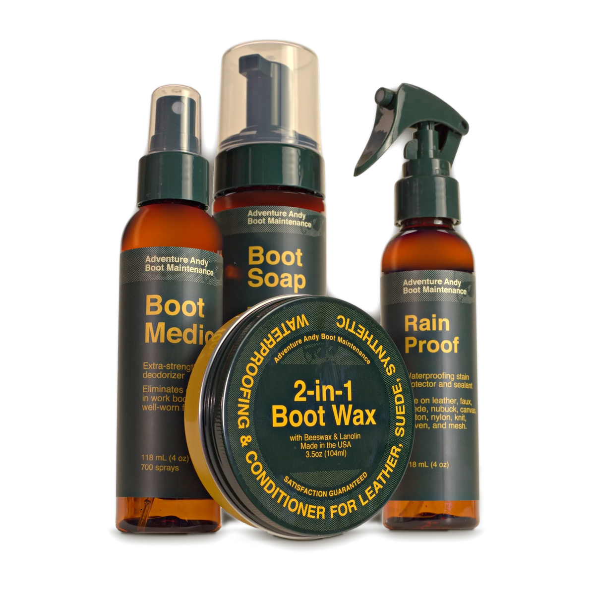 Boot Revival Set: Boot Soap, 2-in-1 Boot Wax, Rain Proof and Boot Medic