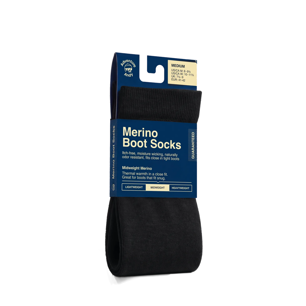 Merino Boot Socks, Midweight, in the pack
